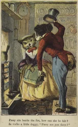 Poesje zit naast het vuur