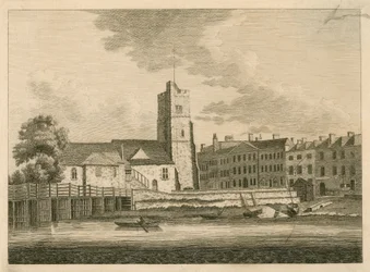 Putney Bridge en Kerk, Londen