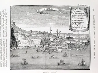 Quebec (naar La Potherie, illustratie uit Volume IV van 