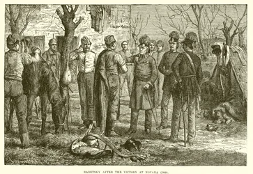 Radetsky na de overwinning bij Novara (1849)