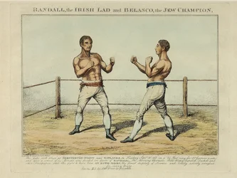 Randall, de Ierse Jongen en Belasco, de Joodse Kampioen (gegraveerd door Williams)
