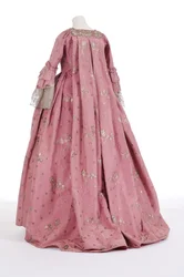 Achteraanzicht van een sack-back jurk, 1750s