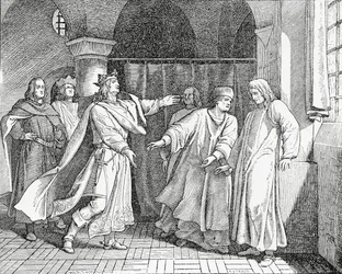 Verzoening van Lodewijk IV, koning van de Romeinen, met Frederik de Schone, koning van Duitsland in 1325