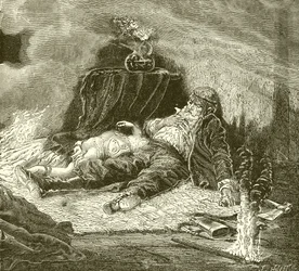 Overblijfselen van de Vikingaanval