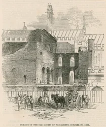 Restanten van de oude Parlementsgebouwen, 27 oktober 1851