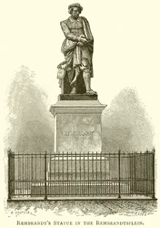 Standbeeld van Rembrandt op het Rembrandtsplein