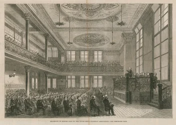 Heropening van Exeter Hall, Londen, door de Jongemannen Christelijke Vereniging