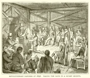 Revolutionaire gevaren van 1848. De eed afleggen in een geheime samenleving