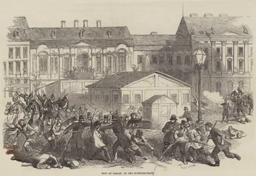 Rel in Berlijn op de Domhofs-Platz