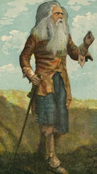 Rip Van Winkle (kleurenlitho)