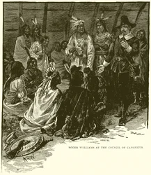Roger Williams bij de Raad van Canonicus