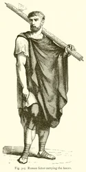 Romeinse lictor die de fasces draagt