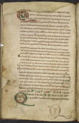 Menselijke gezichten in initialen, De temporum ratione, Bede de Eerbiedwaardige
