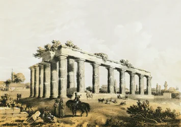 Ruïnes van de tempel in Korinthe