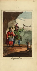 Sami, Lappen, man en vrouw uit Lapland