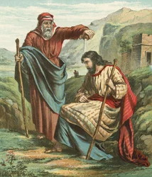 Samuel zegent Saul