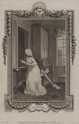 Scène uit Clarissa, door Samuel Richardson