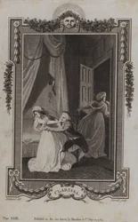 Scène uit Clarissa, door Samuel Richardson