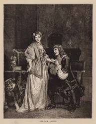 Scène uit "Tartuffe" (gravure)