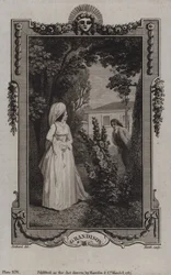 Scène uit De geschiedenis van Sir Charles Grandison, door Samuel Richardson
