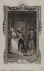 Scène uit De geschiedenis van Sir Charles Grandison, door Samuel Richardson