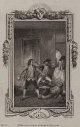 Scène uit De geschiedenis van Sir Charles Grandison, door Samuel Richardson