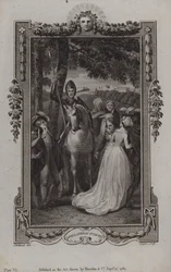Scène uit het vervolg op Don Quichot van Miguel de Cervantes, geschreven door Alonso Fernandez de Avellaneda