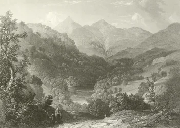 Scène op de Tummel, nabij Benurackie