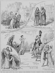 Scènes uit een uitvoering van Charles Gounods opera Philemon et Baucis in het Royal Opera House, Covent Garden, Londen