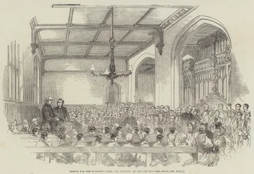 School voor de behoeftige blinden, examen van de leerlingen