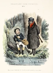 Selecties van Seymour: Nr. 3, "Dit is een erg eenzame plek, meneer, ik verbaas me dat u niet bang bent om beroofd te worden.", gepubliceerd ca. 1840