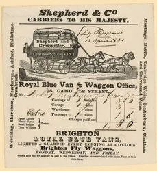 Shepherd & Co rekening. Brighton naar Londen