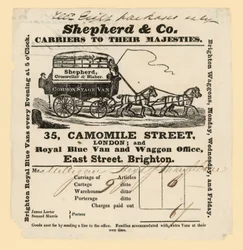 Shepherd & Co rekening. Brighton naar Londen