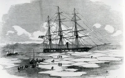 Schip dat de Noordpool verkent