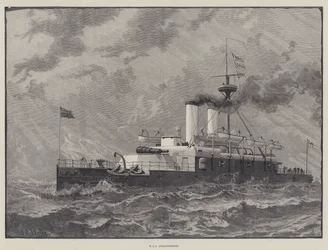 Schepen bij de Jubileum Marine Review van de Koningin