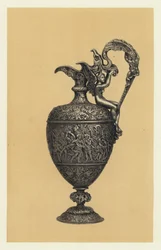 Zilveren kan, uitgevoerd in repoussé door Vechte voor Messrs Hunt en Roskell