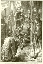 Sir Lionel Bra Uemont presenteert de Sleutels van Harfleur aan Hendrik V