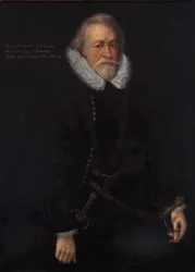 Sir William Dethick, wapenkoning met kousenband
