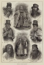 Schetsen van de Russische karakters