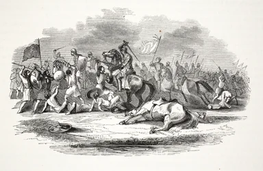 Schermutseling in de buurt van Chirck Castle, 19e eeuw
