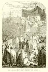 St. Bernard predikt de Tweede Kruistocht