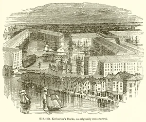 St. Katherines Docks, zoals Oorspronkelijk Gebouwd