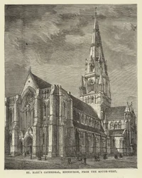 St Marys-kathedraal, Edinburgh, vanuit het zuidwesten