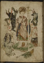 Sint Patrick omringd door demonen