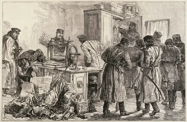 De Politie van Sint-Petersburg ontdekt een Nihilistische Drukpers, uit 