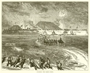 Bestorming van de Takoo-forten