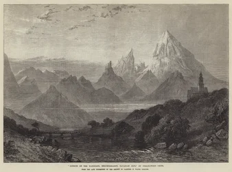 Zonsopgang op de Watzmann, Berchtesgaden, Beierse Alpen