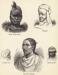 Tawhiao, de Maori koning, de Mahdi, een Risharin Arabier, koning John van Abessinië, Khartoum vrouw