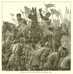 De aanval van de bisschop van Durham bij Falkirk, 1298