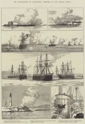 Het Bombardement van Alexandrië (gravure)
